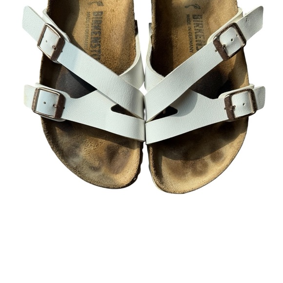 Birkenstock - Yao White Sandals with Adjustable Straps Sz 40 - Picture 2 of 11